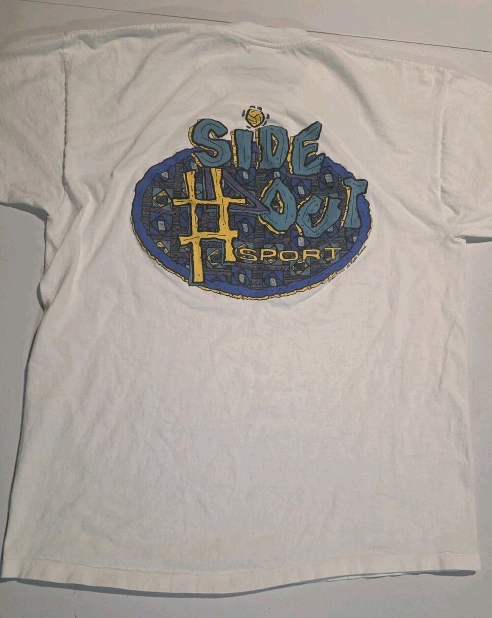 Vintage 90s Sideout Surf T Shirt Mens X-Large Single Stitch Surfing